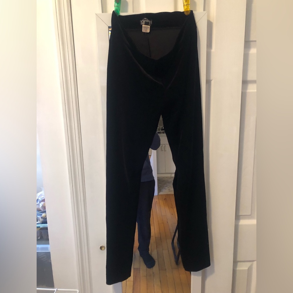 Avenue Montaigne size 2 black velvet leggings worn once almost new